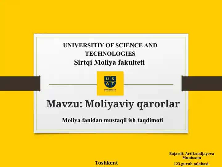 Moliyaviy qarorlar