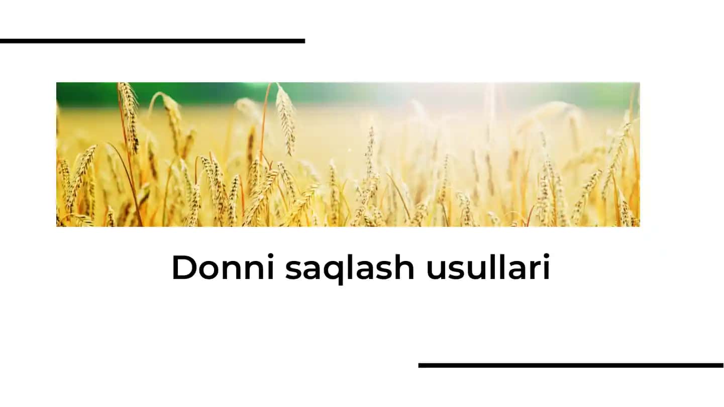 Donni saqlash usullari