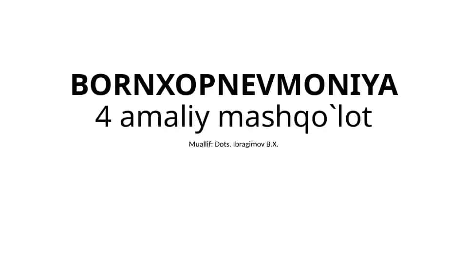 BORNXOPNEVMONIYA