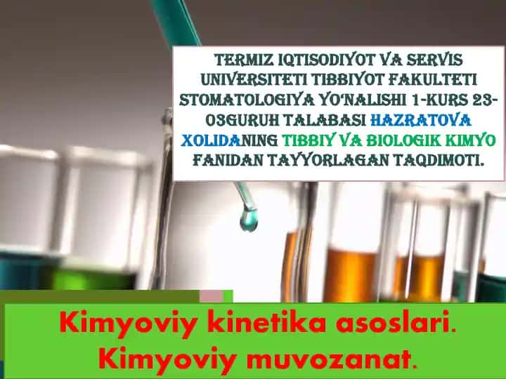 Kimyoviy kinetika asoslari