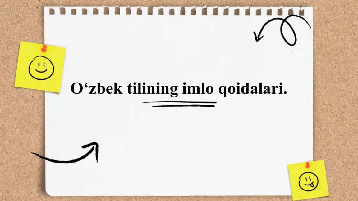 Oʻzbek tilining imlo qoidalari