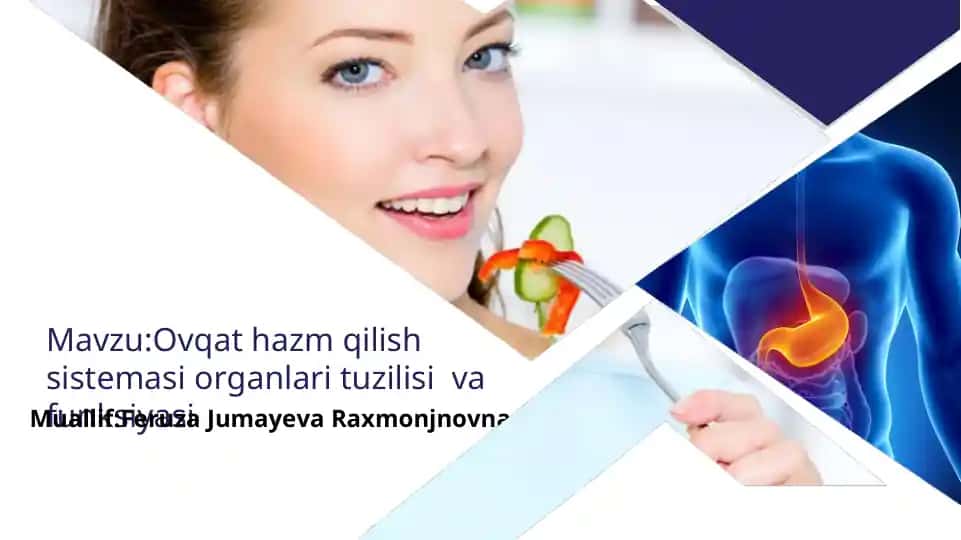 Ovqat hazm qilish sistemasi organlari tuzilisi va funksiyasi