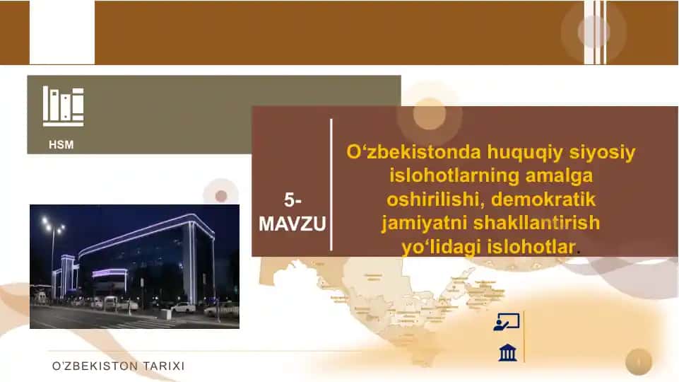 O‘zbekistonda huquqiy-siyosiy islohotlarning amalga oshirilishi