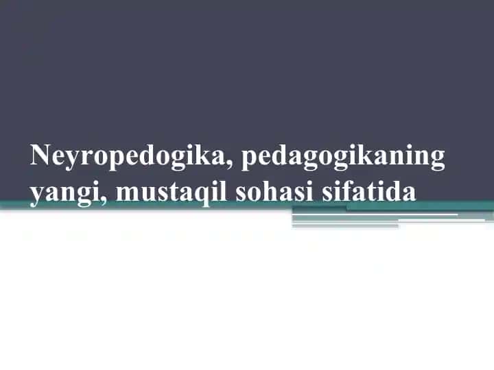Neyropedagogika