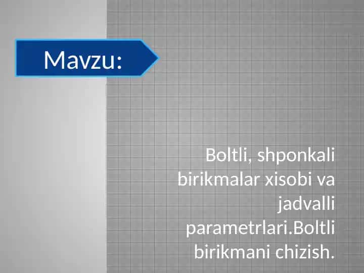 Boltli birikmalar