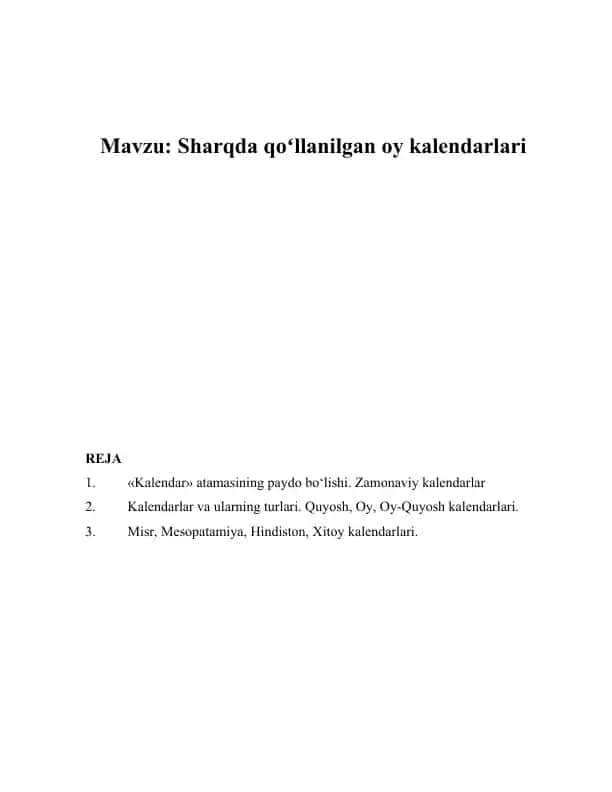 Kalendarlar