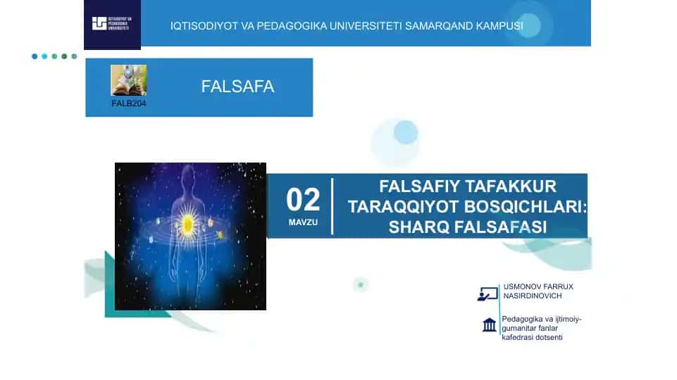 Falsafiy Taqqur Taraqqiyot Bosqichlari: Sharq Falsafasi