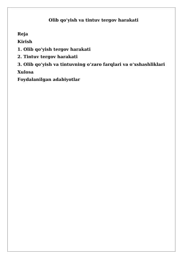 Olib qo‘yish va tintuv tergov harakati