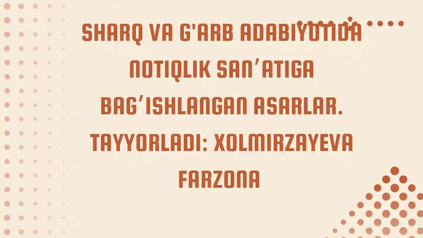 NOTIQLIK SAN’ATIGA