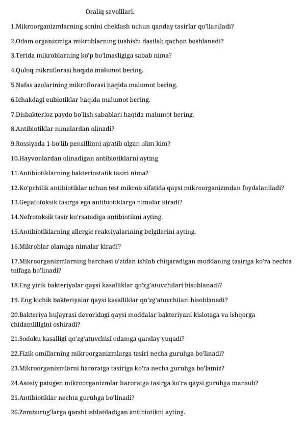 Mikroorganizmlar va kasalliklar