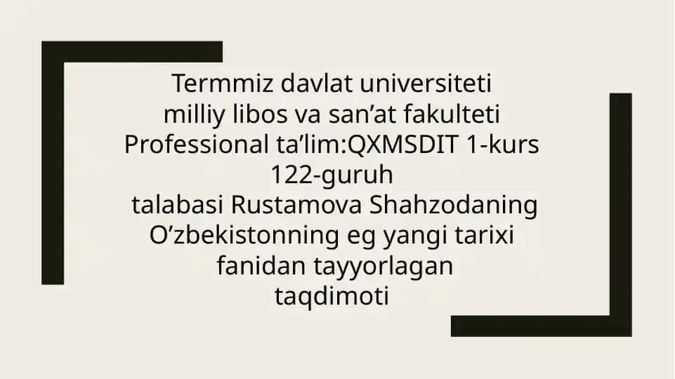 O’zbekiston Respublikasida prizdentlik institute joriy etilishi