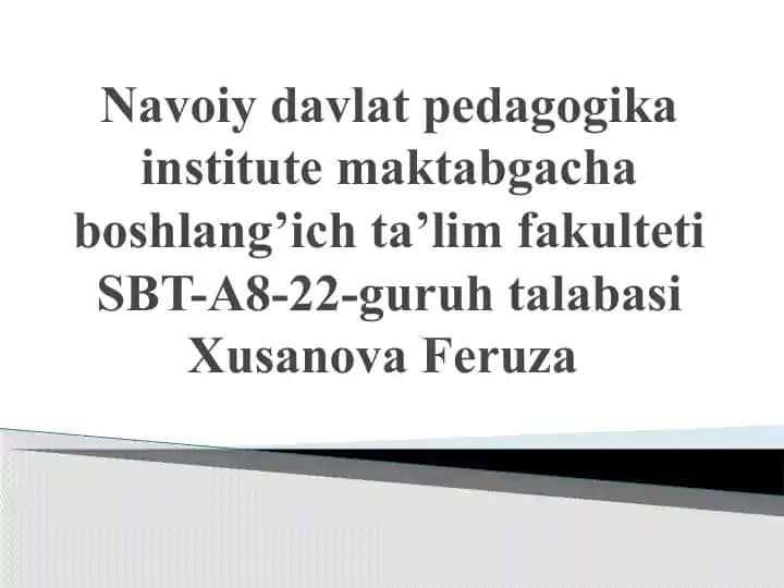 Tarbiya metodlari va vositalari