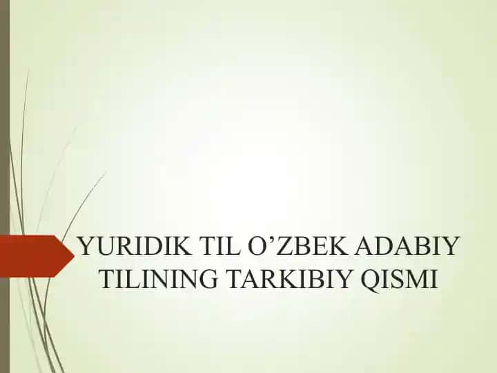 Yuridik tilning tarkibi