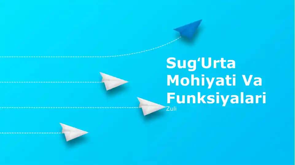 SugʻUrta Mohiyati Va Funksiyalari
