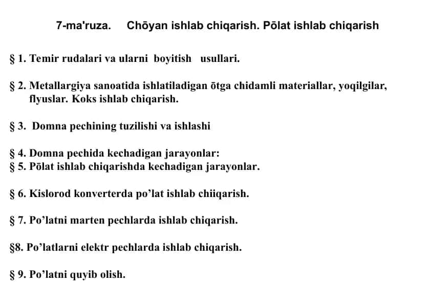 Pōlat ishlab chiqarish