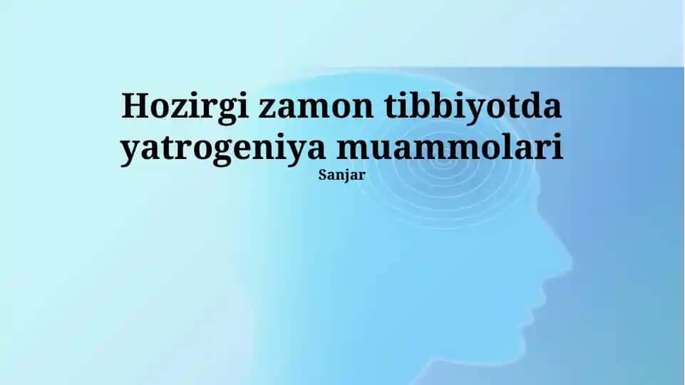 Iatrogeniya muammosi