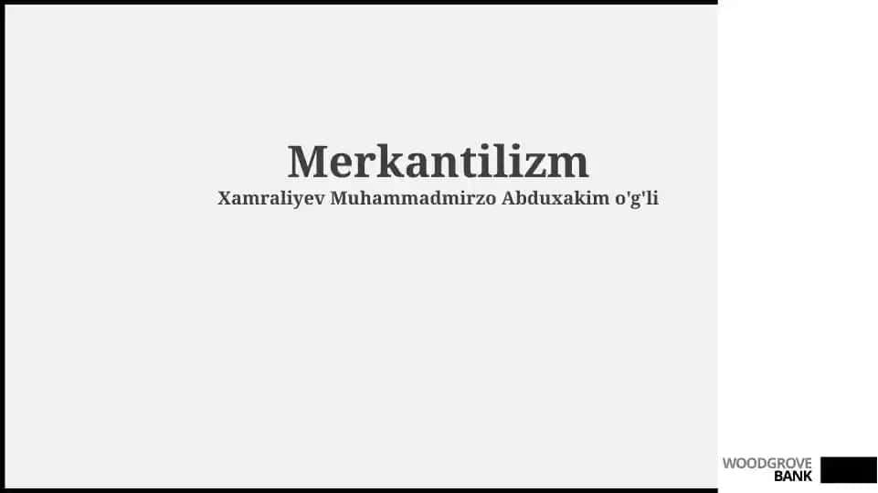 Merkantilizm