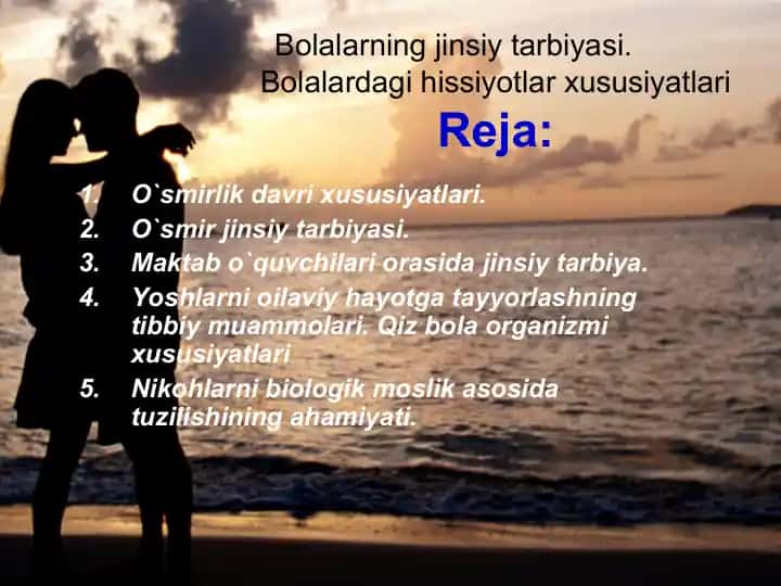 O`smirlik davri xususiyatlari