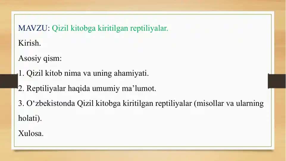 Qizilkitobga kiritilgan reptiliyalar