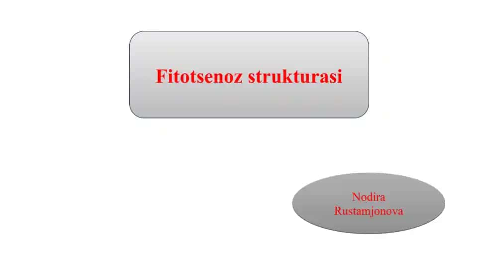 Fitotsenoz strukturasi