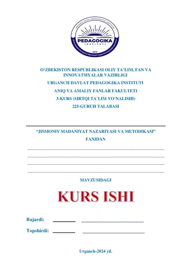 Jismoniy madaniyat nazariyasi va metodikasi