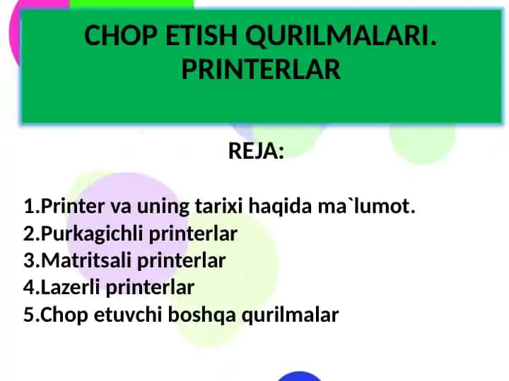 Printerlar