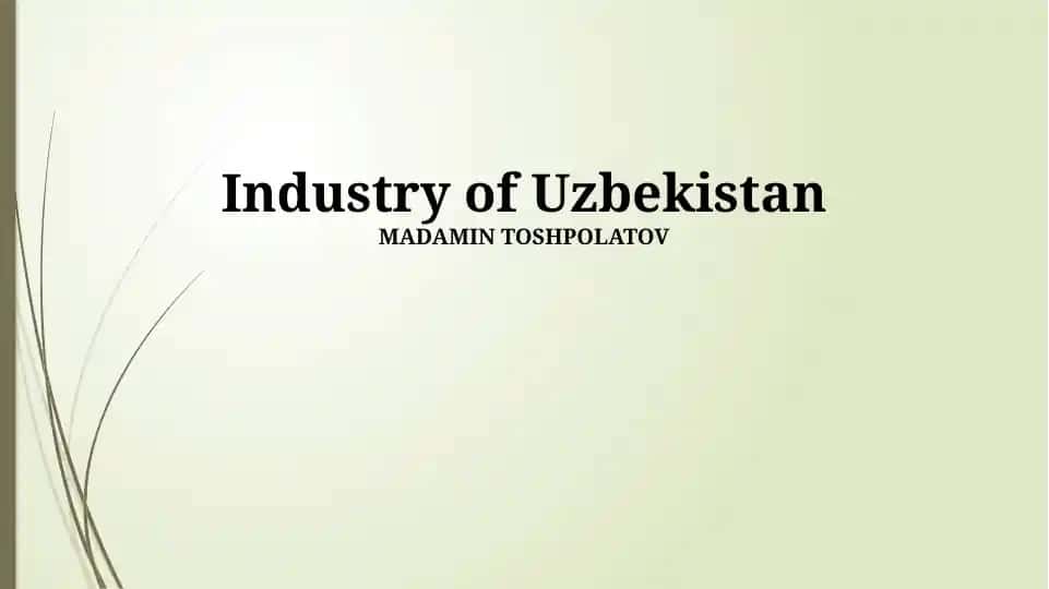 Industry of Uzbekistan