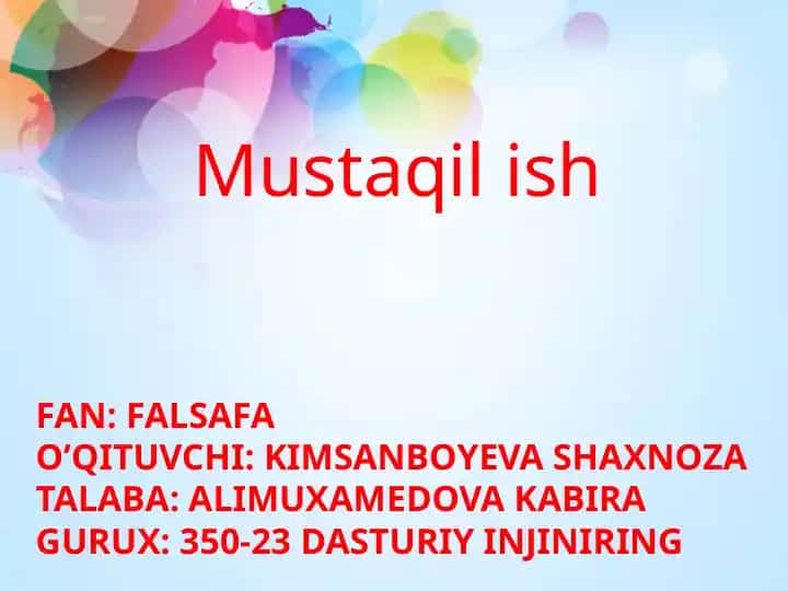 Fan: Falsafa