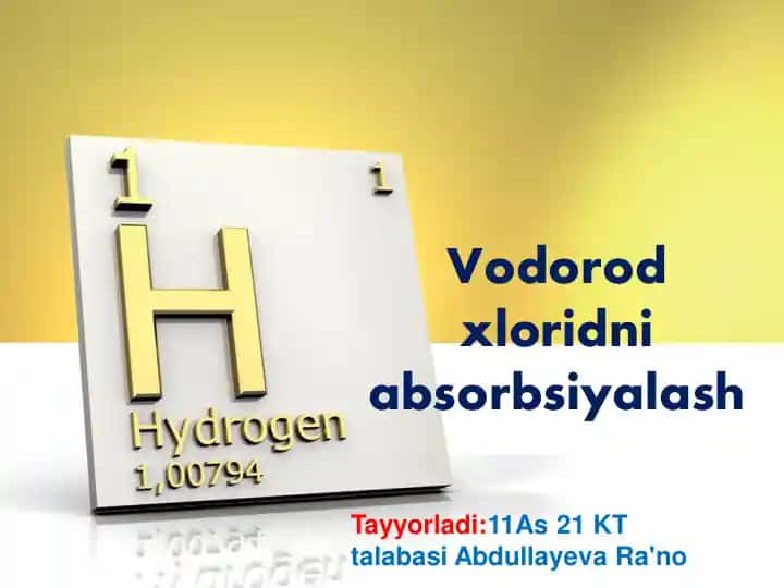 Vodorod xloridni absorbsiyalash