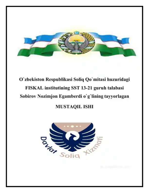 Soliq organlari tomonidan sayyor soliq tekshiruvini tashkil etish asoslari va o’tkazish tartiblarini tavsiflash