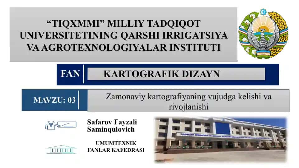 Zamonaviy kartografiya