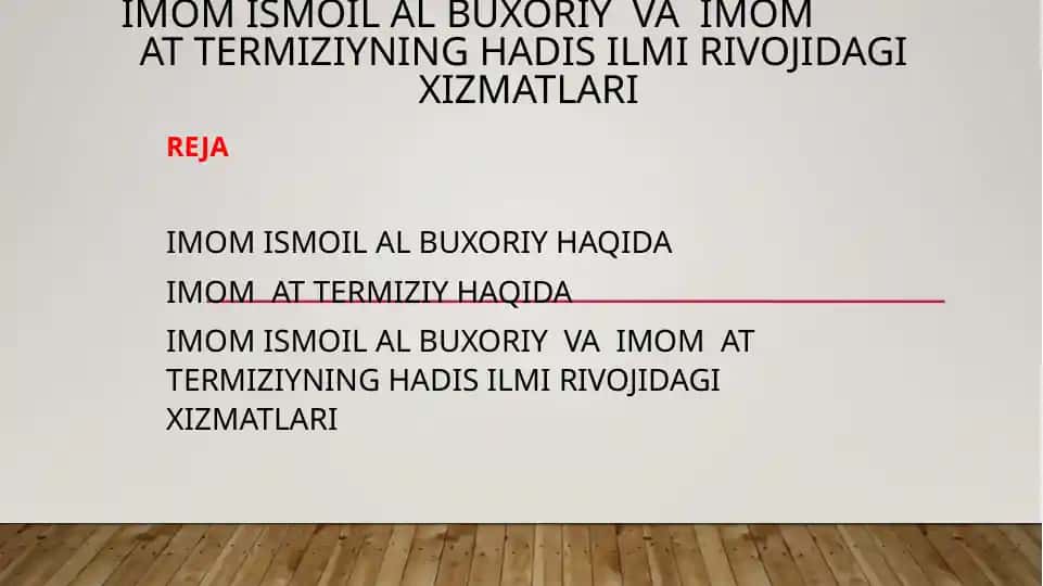 imomismoilalbuxoriyvaimomAtTermiziyninghadisilmirivojidagixizmatlari