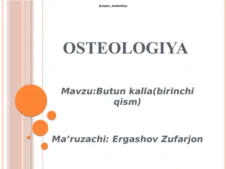 OSTEOLOGIYA
