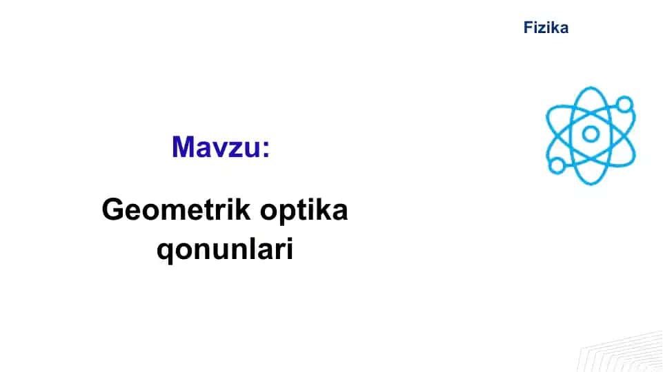 Geometrik optika qonunlari