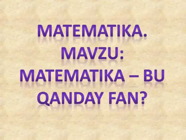 2-sinf Matematika