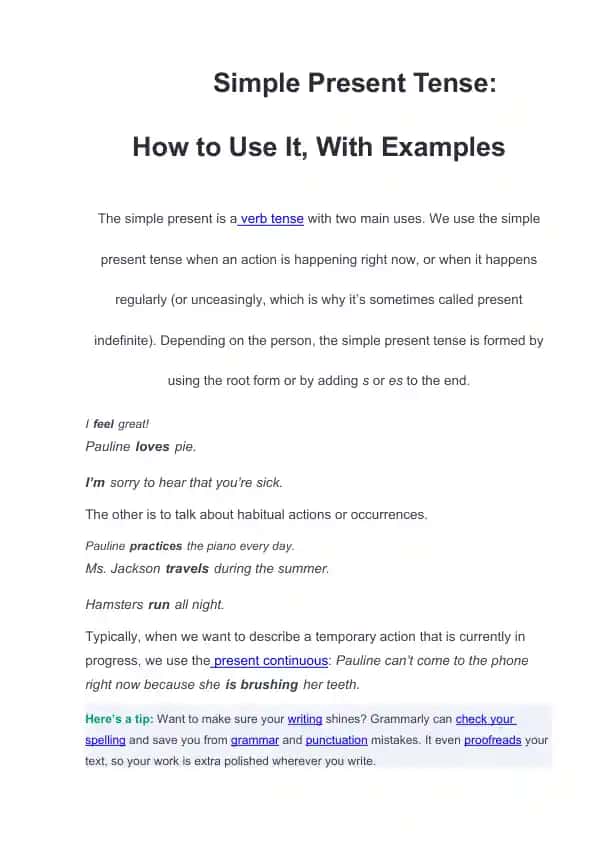 Present Simple Tense | Learn English grammar with Novakid