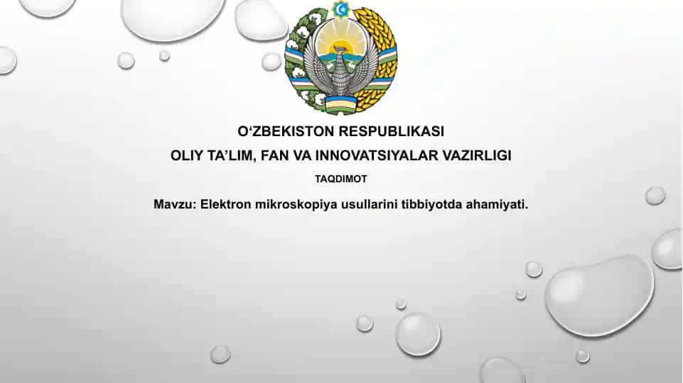 Elektron mikroskopiyausullarinitibbiyotdaahamiyati