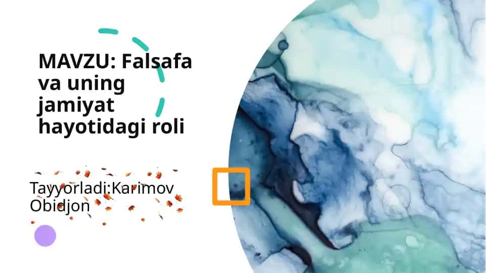 Falsafa va uning jamiyat hayotidagi roli