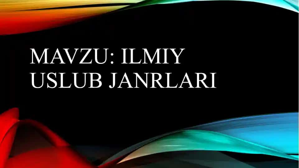 Ilmiy uslub janrlari