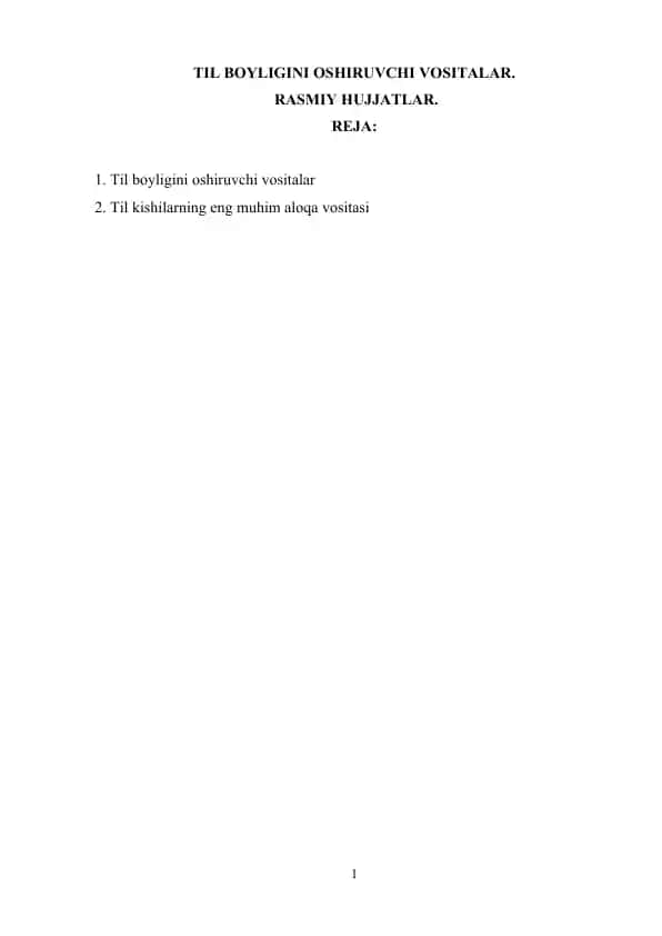 Til boyligini oshiruvchi vositalar