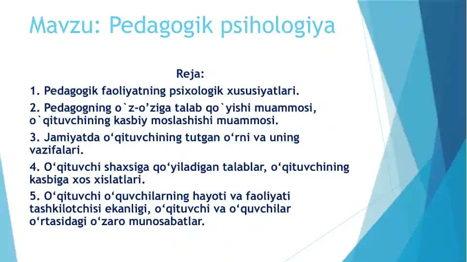 Pedagogik psihologiya