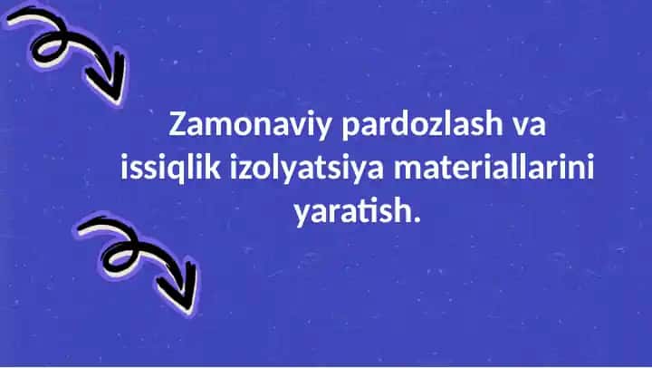 Zamonaviy pardozlash va issiqlik izolyatsiya materiallari