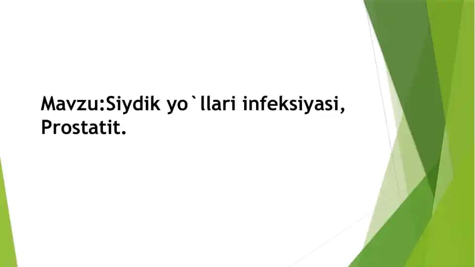 Siydikyo`llari infeksiyasi, Prostatit