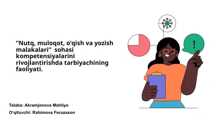"Nutq, muloqot, oʻqish va yozish malakalari"