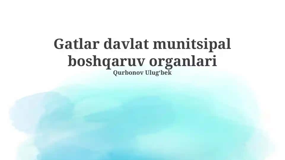 Gatlar davlat munitsipal boshqaruv organlari
