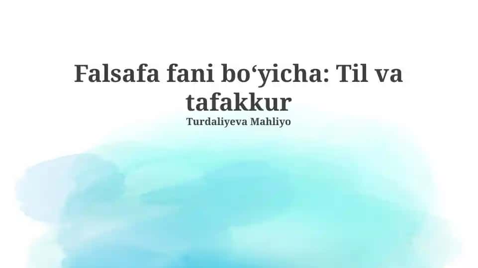 San'at falsafasiga kirish