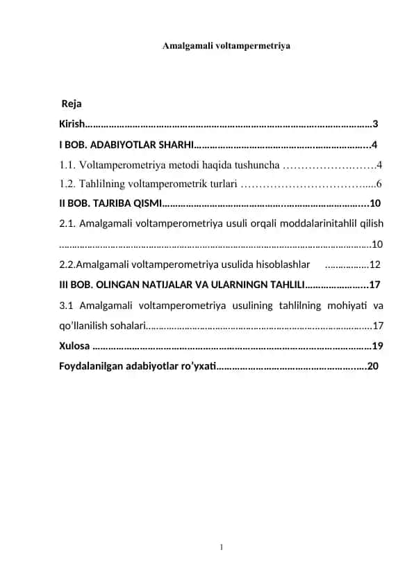 Amalgamali voltampermetriya