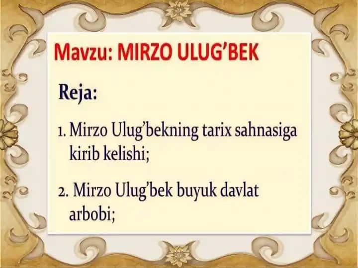 Mirzo Ulug’bek