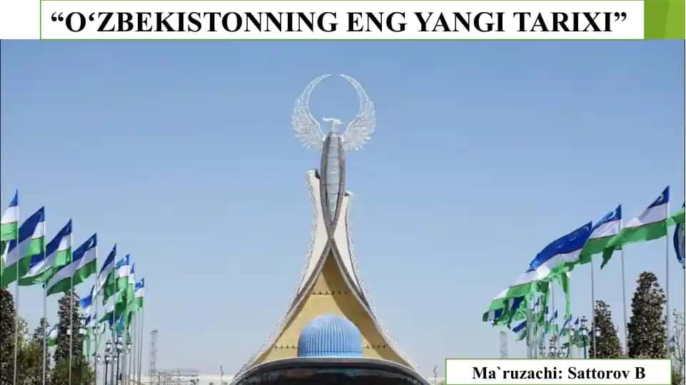 Oʻzbekistonning Eng Yangi Tarixi