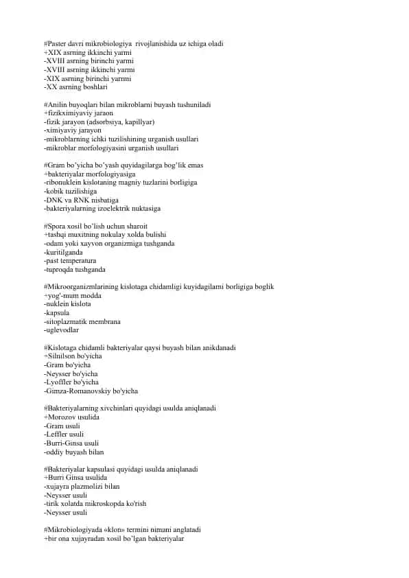 Paster davri mikrobiologiya rivojlanishida uz ichiga oladi